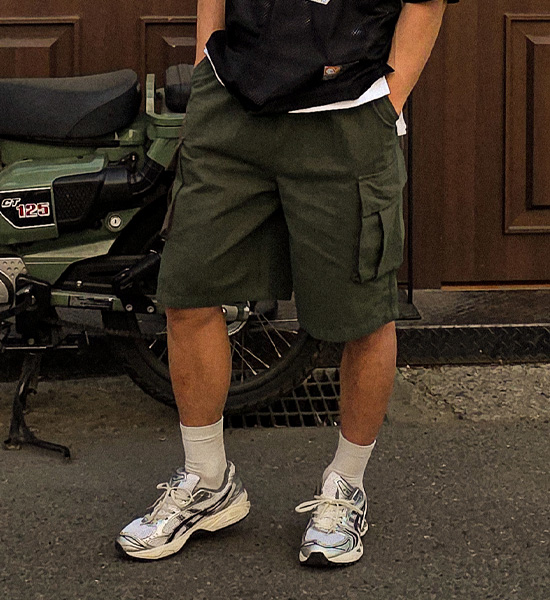(M-4XL)<br>와이어트 カーゴバンディングショートパンツ