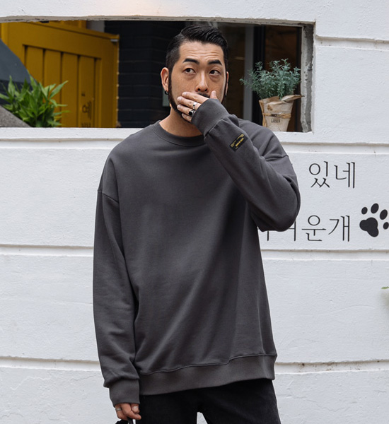 (L-5XL)<br>레스모어 起毛マンツーマンTシャツ<br><font color="#fb5ec9"><B>[1+1]</B></font>