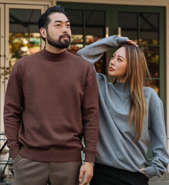 (L-5XL)<br>아르마스 반폴라 ウールニット<br><font color="#fb5ec9"><B>[1+1]</B></font>