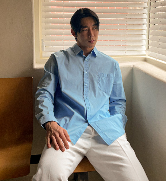 (M~5XL)<br>스탤론 ベーシックシャツ