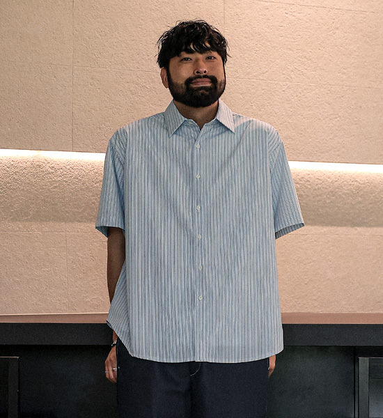 (XL-6XL)<BR>라파롬 ストライプ 半袖シャツ