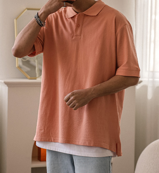 (XL-6XL)<br>사모카토 半袖襟Tシャツ