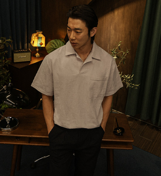 (L-5XL)<br>순간적인 リネンオープンカラー