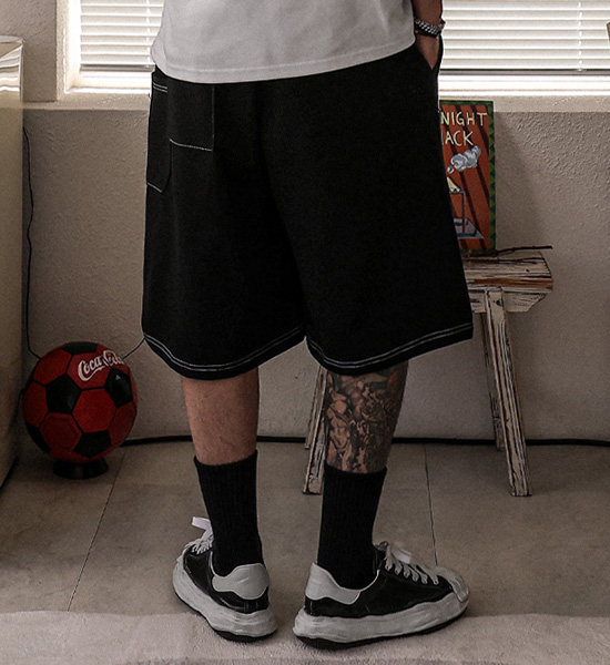 (XL-6XL)<BR>루코부 バミューダ バンディング半ズボン