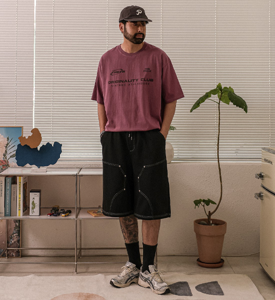 (XL-6XL)<BR>루코부 バミューダ バンディング半ズボン