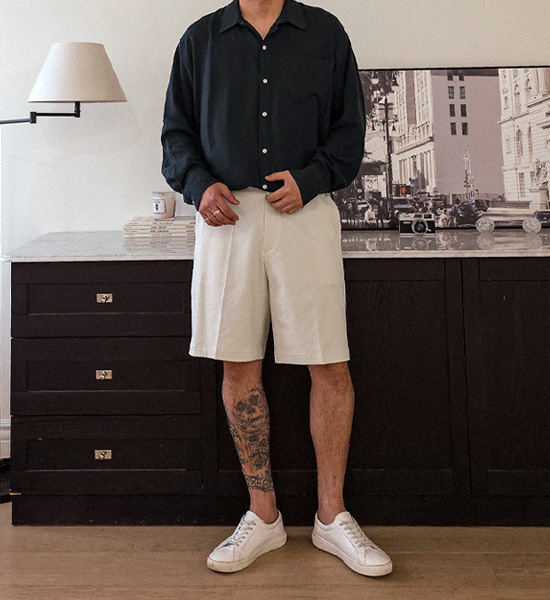 (L-5XL)<br>피아자노 リネンのシャツ N006