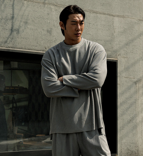 (L~5XL)<br>노어턴 長袖Tシャツ K2422