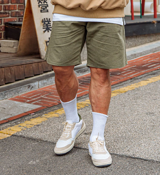(L-5XL)<BR>모리티아 バンディング半ズボン