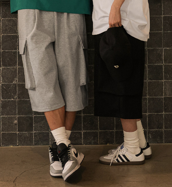 (XL-6XL)<BR>초로키 9分丈カーゴバンディングパンツ