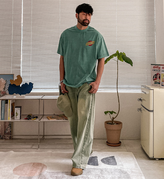 ( XL-6XL)<BR>부키타 顔料 半そでティー