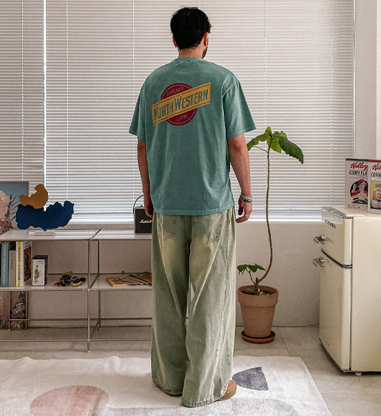 ( XL-6XL)<BR>부키타 顔料 半そでティー