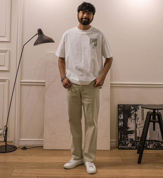 (L-5XL)<BR>로자렌 標準フィット 綿パンツ P006