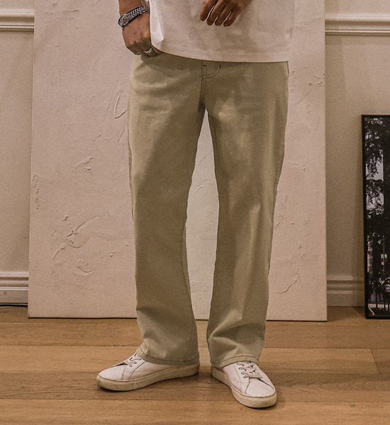 (L-5XL)<BR>로자렌 標準フィット 綿パンツ P006