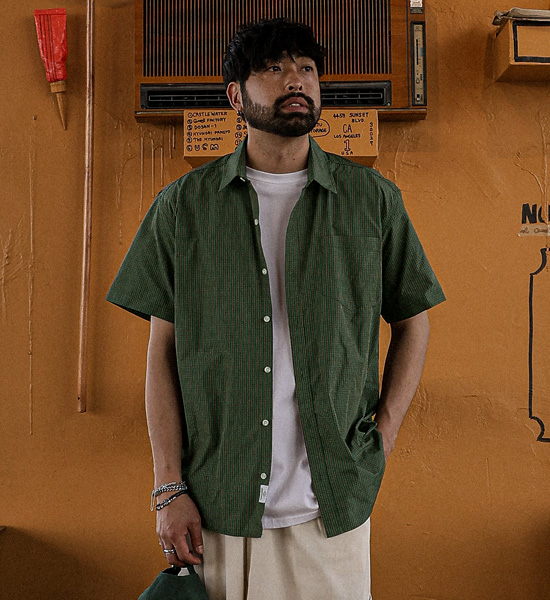 (L-5XL)<br>루피아나 チェック半袖シャツ N007