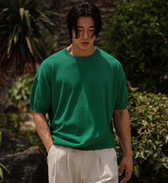(XL-5XL)<BR>빈클먼 半袖のニット
