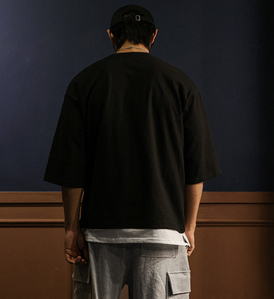 (XL-6XL)<br>럭커 レイヤード 半そでティー