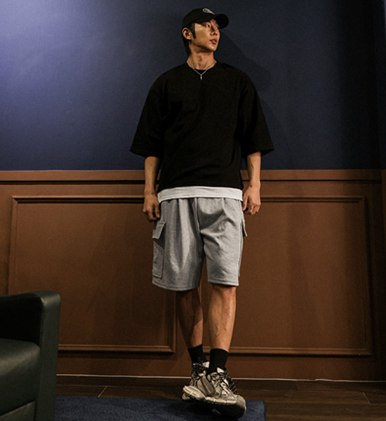 (XL-6XL)<br>럭커 レイヤード 半そでティー