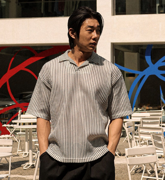 (XL-6XL)<BR>보비푸쿠 半袖襟Tシャツ