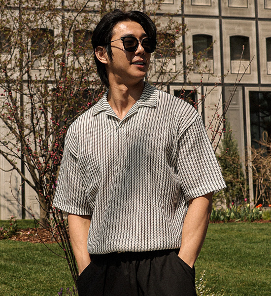(XL-6XL)<BR>보비푸쿠 半袖襟Tシャツ