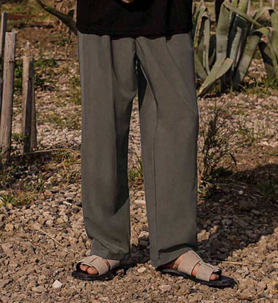 (M-4XL)<br>안드로스 セミワイドフィット バンディングスラックス