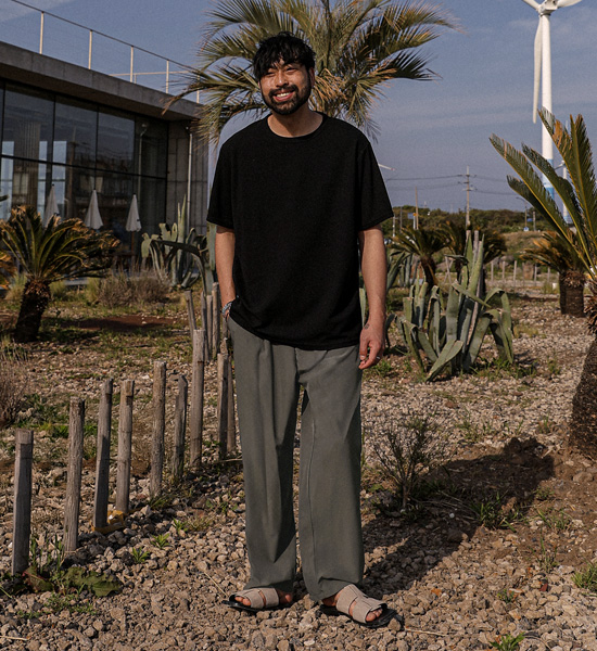 (M-4XL)<br>안드로스 セミワイドフィット バンディングスラックス