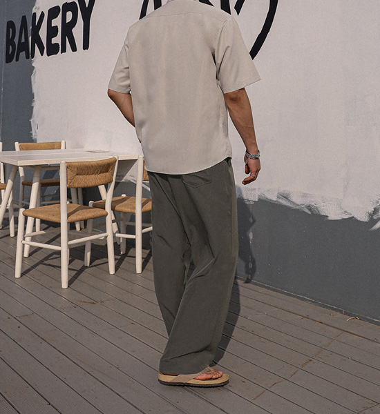 (M-4XL)<br>안드로스 セミワイドフィット バンディングスラックス