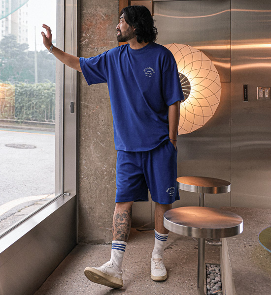 (XL-6XL)<BR>디하시 半そでティー+하파다 バンディング半ズボン