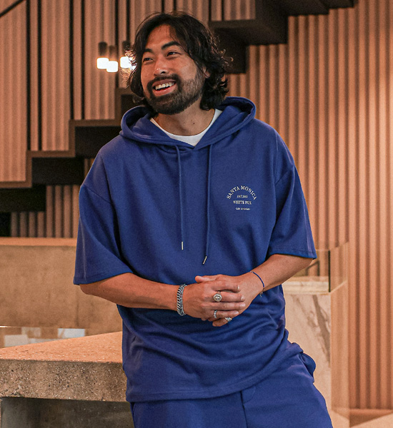 (XL-6XL)<BR>코타비 반팔후드+하파다 バンディング半ズボン