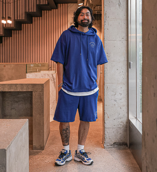 (XL-6XL)<BR>코타비 반팔후드+하파다 バンディング半ズボン