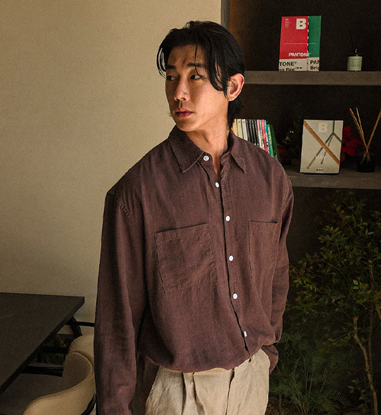 (M-6XL)<BR>로사린 リネンのシャツ B2516