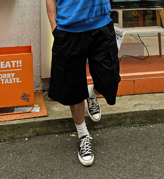 (L-5XL)<BR>야슈타 7부 カーゴバンディングショートパンツ