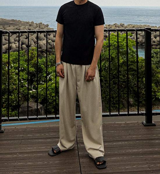 (M-4XL)<br>바랑카 ワイドフィット バンディングスラックス