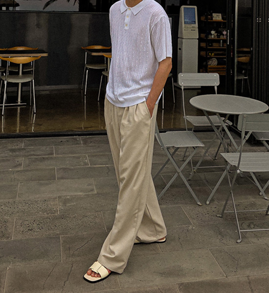 (M-4XL)<br>바랑카 ワイドフィット バンディングスラックス