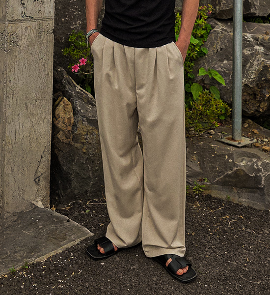 (M-4XL)<br>바랑카 ワイドフィット バンディングスラックス
