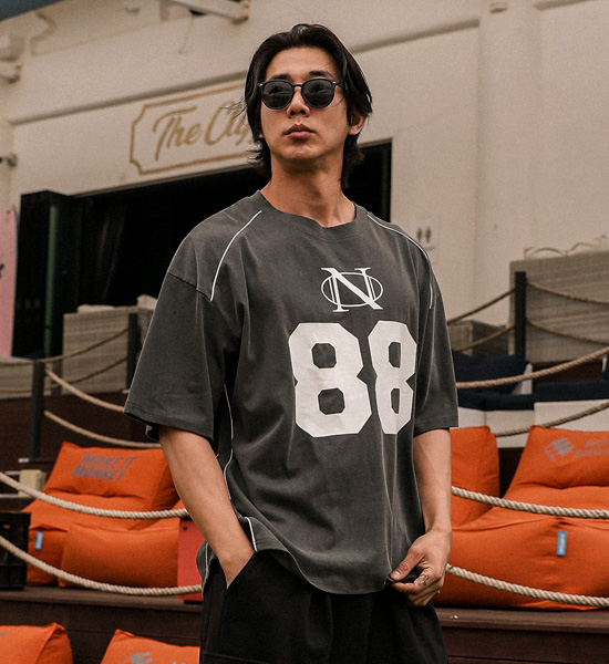 (XL-6XL)<br>아라로스 顔料 半袖のラグビーシャツ T039