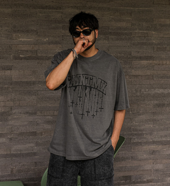 (XL-4XL)<br>킨도니 顔料 半そでティー