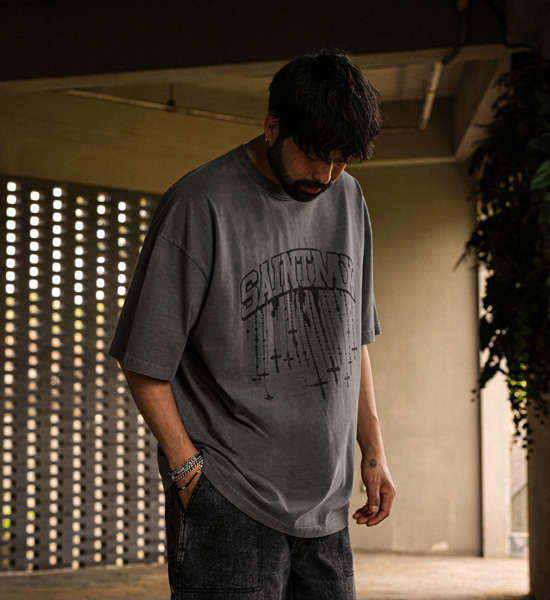 (XL-4XL)<br>킨도니 顔料 半そでティー