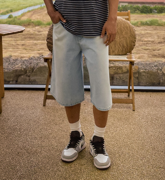 (M-3XL)<BR>린다우 バミューダ デニム半ズボン #64