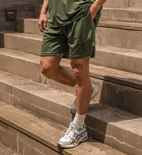 (M-6XL)<BR>해링턴 メッシュ バンディング半ズボン<br><font color="#072c81"><B>[ W.DNA ]</B></font>