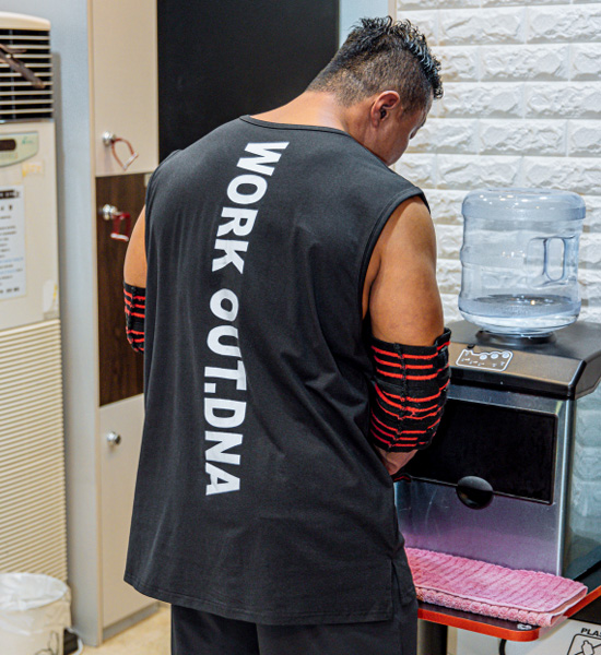 (XL-5XL)<br>워크아웃디엔에이 モダルノースリーブ<br><font color="#072c81"><B>[ W.DNA ]</B></font>