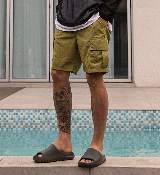 (M-4XL)<br>얀코 カーゴバンディングショートパンツ 364