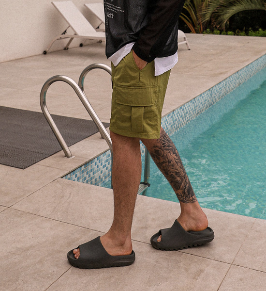 (M-4XL)<br>얀코 カーゴバンディングショートパンツ 364