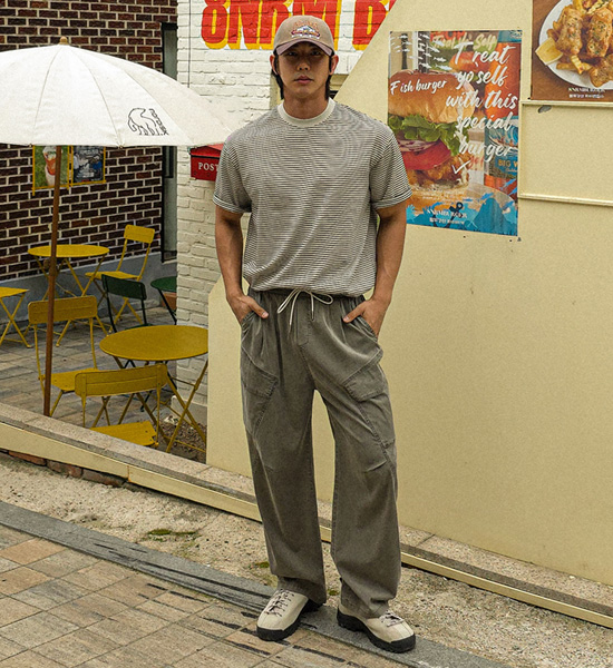 쿠루뎁 縞模様 半そでティー