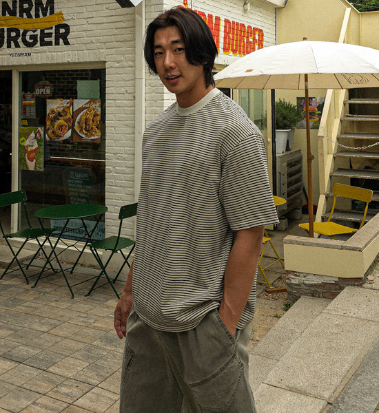 쿠루뎁 縞模様 半そでティー