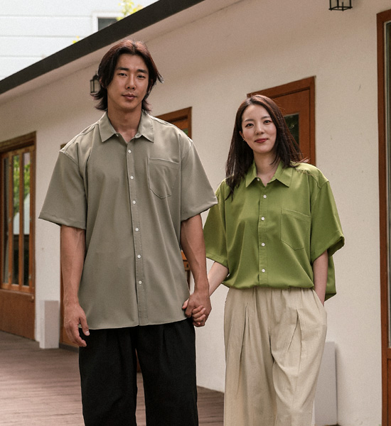 (L-5XL)<br>캐플란 冷却 スパン半袖シャツ