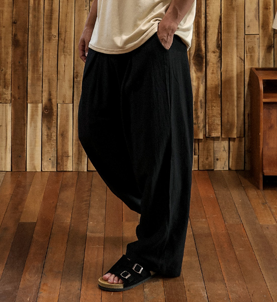 (M-4XL)<br>파슈카니 セミワイドフィット リネンバンディングパンツ