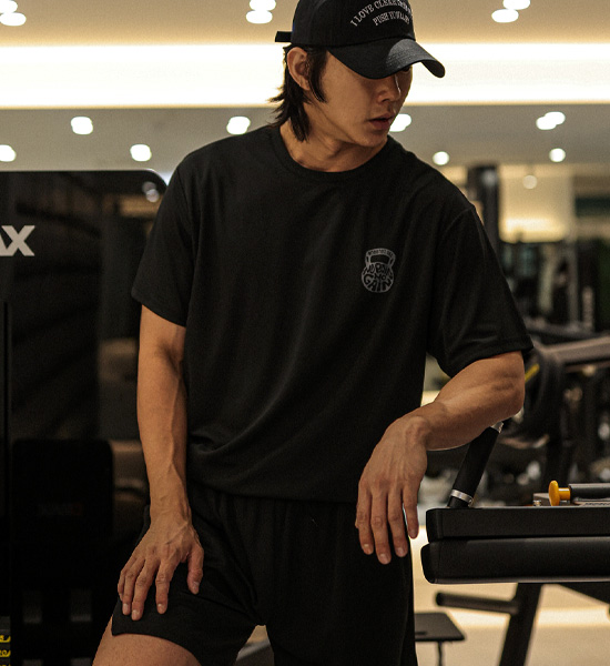 (M-6XL)<br>비그달 冷却用半袖Tee+오바네스 冷却 레깅스밴딩반바지<br><font color="#072c81"><B>[ W.DNA ]</B></font>
