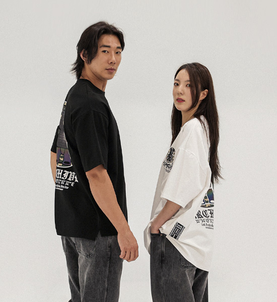 (L-5XL)<BR>루드차 半そでティー