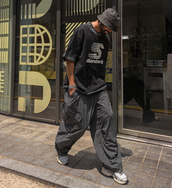 (XL-5XL)<BR>루오스토 セミワイドフィット 카고밴딩밴츠