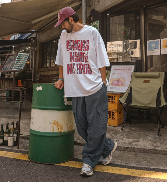 (XL-5XL)<BR>루오스토 セミワイドフィット 카고밴딩밴츠